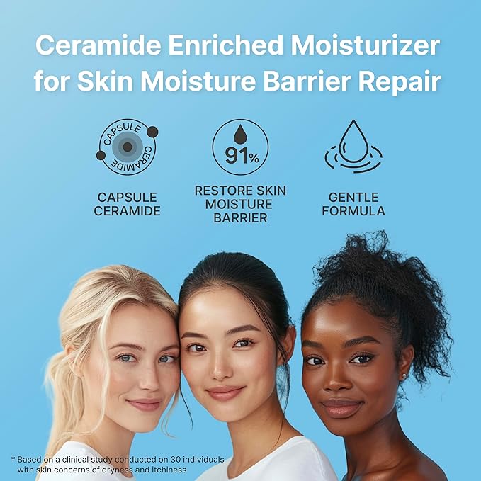 Illiyoon Ceramide Ato Concentrate Cream | Moisturizer for Dry & Sensitive Skin, 100hr Lasting Hydration, For Face & Body, Gentle for Infants, Moisture Barrier Repair, Vegan Certified, 6.76 fl.oz.