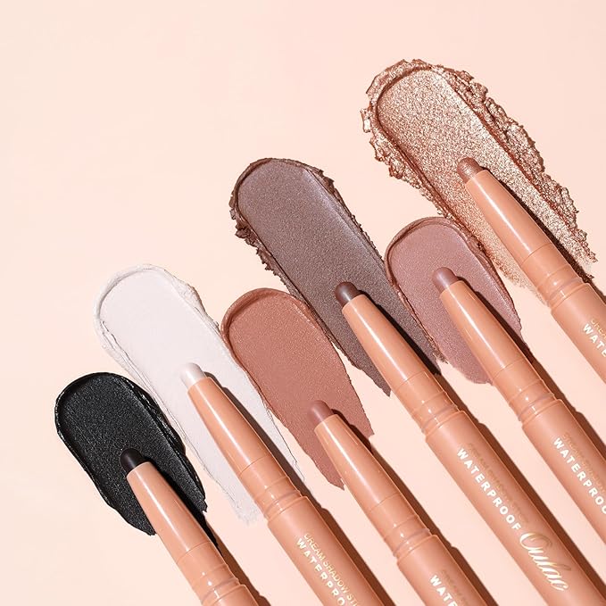 Oulac Twist-Up Nude Eyeshadow Stick – Creamy Waterproof Crayon, Long Lasting Vegan & Cruelty-Free Eye Makeup, 1.25g, WA01 Nubile