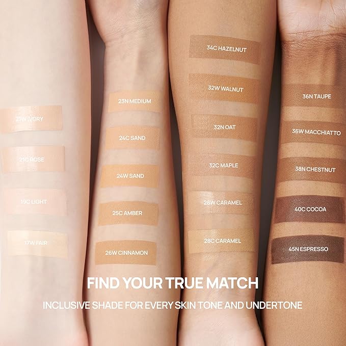 BANILA CO Covericious Ultimate Cover Cushion | Up to 100HR Long-Wear Foundation | 20 Shades for All Skin Tones | Matte & Lightweight Finish | Korean Cushion Foundation (14g / 0.49 oz), 32W WALNUT