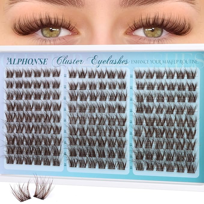 Brown Lash Clusters Wispy Individual Lashes Natural cluster eyelash extensions