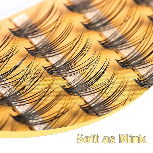 20D Lash Clusters, Individual Lashes, 240 Pcs Individual Lash Extensions, Volume Soft Lightweight Thickness 0.07mm C Curl False Eyelashes 10/11/12/13/14mm (10-14mm, Mixed）