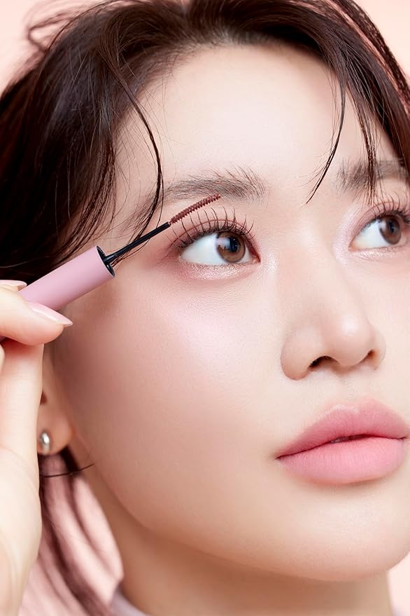 mude Inspire Skinny Curling & Multi-Fixer Volumizing Curling Mascara for Dramatic Lashes Smudge-Proof Water-Proof Stays on All Day (08 Mojave Pink)