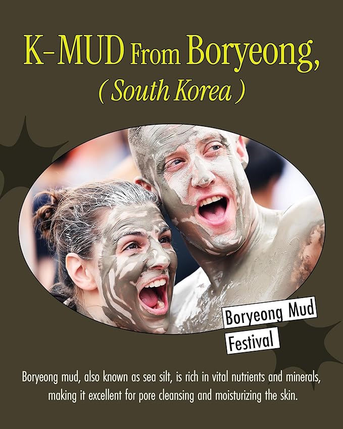 BRMUD Relief Mud Mask | Cardi B Mud Mask - Body Mud Hydrating & Moisturizing Deep Pore Cleanser Face & Body Mask w/ 91.8% Nature-Derived Ingredients - K Beauty Body Mud (3.72 fl oz)