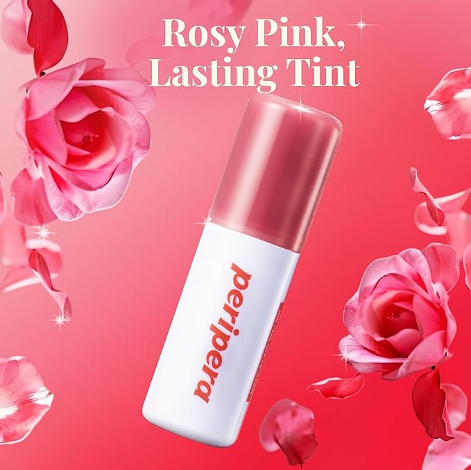 Peripera Ink Peel Off Lip Stain - Long Lasting, Transfer-Proof, Waterproof Korean Lip Tint with Color-Changing Peel-Off Formula (02 DEAR ROSE)