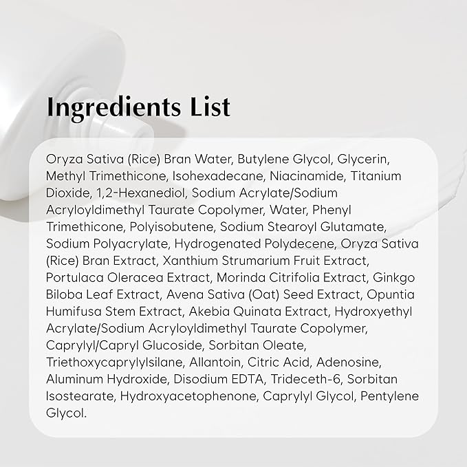 MIDHA RICE TONE UP CREAM, 1.69fl.oz/50ml, Even Skin Tone, Hydrating, Sheer, Natural Tone-Up, No Makeup Natural Tone, Ideal makeup Primer, Non-Sticky Finish, Vegan, Makeup Base