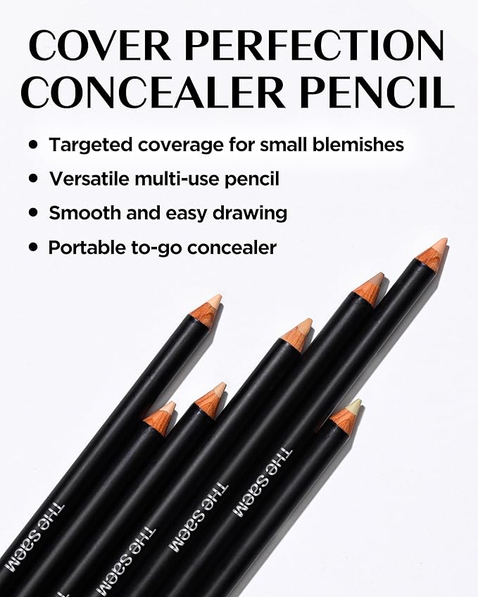 THESAEM Cover Perfection Concealer Pencil with Sharpener, Salmon Beige, Skin Foundation Concealer, 1.4g