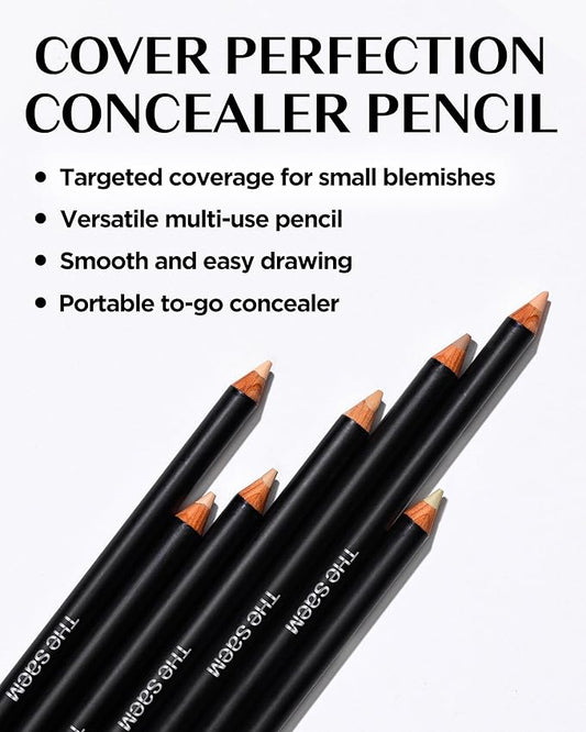 THESAEM Cover Perfection Concealer Pencil with Sharpener, Salmon Beige, Skin Foundation Concealer, 1.4g