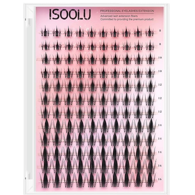 Fairy Lash Clusters Manga Individual Lashes C Curl Wispy Eyelash Clusters WideSpan Eyelash Extension Kit with Lash Bond and Seal Wet-Look Spiky Cluster Lashes (Fairy)