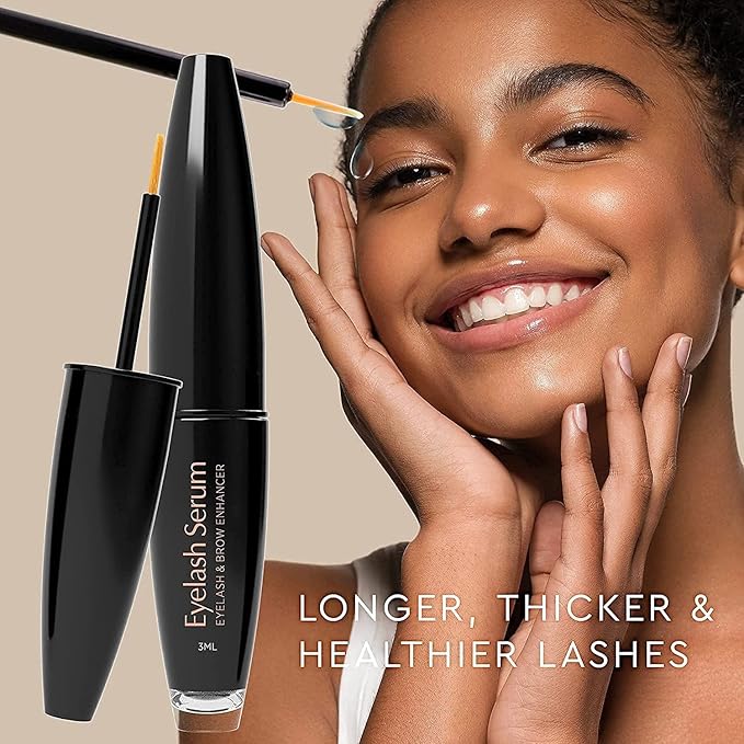 Natural Vine Eyelash Growth Serum: Lash Enhancing Serum with Advanced Formula to Boost Longer Fuller and Thicker Looking Lashes - Vegan & Cruelty-Free for Sensitive Eyes 3mL 3 Months Supply