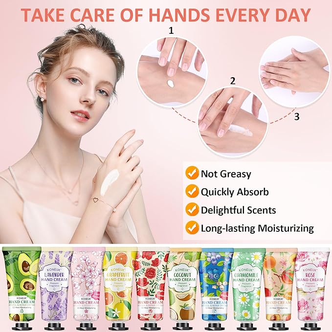 80 Pack Hand Cream Set for Dry Cracked Hands, Bulk Hand Lotion Travel Size for Stocking Stuffers, Mini Hand Cream for Christmas Gifts, Birthday Gifts and Bridal Shower Gifts for Guests
