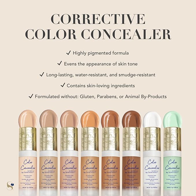 SeneGence Corrective Color Concealer, Light, 0.25 Fl Oz, Anti-Aging Benefits, Hydrating Aloe Vera Juice, Vitamin B & E for Even Skin Tone and Flawless Coverage