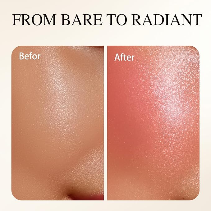 PHOFAY Luminous Blush Powder-Multi-Use Formula, Ultra-Fine & Smooth, Longer-Lasting Wear with Natural Luminous Glow (05#)