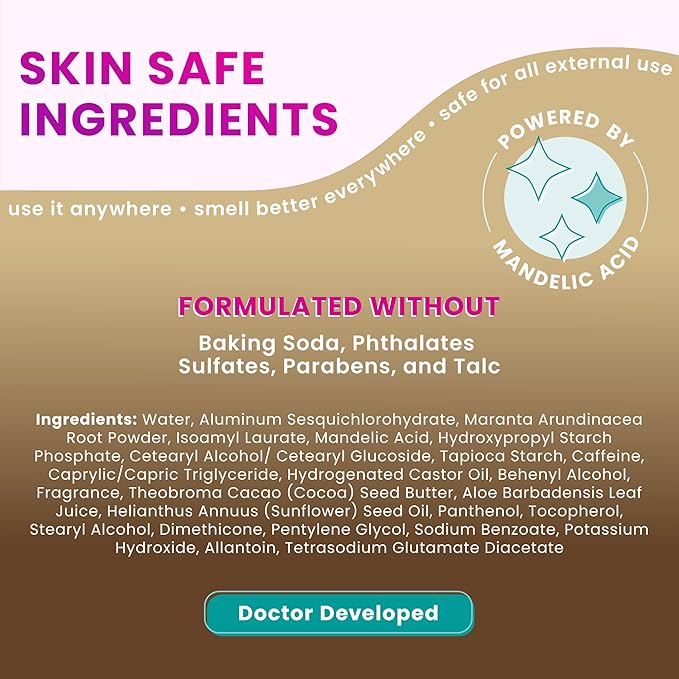 Lume Whole Body Deodorant - Invisible Cream Tube - 72 Hour Odor Control - Doctor Developed - Aluminum Free, Baking Soda Free and Skin Loving - 3.0 Ounce (Pack of 2) (Vanilla Bliss)