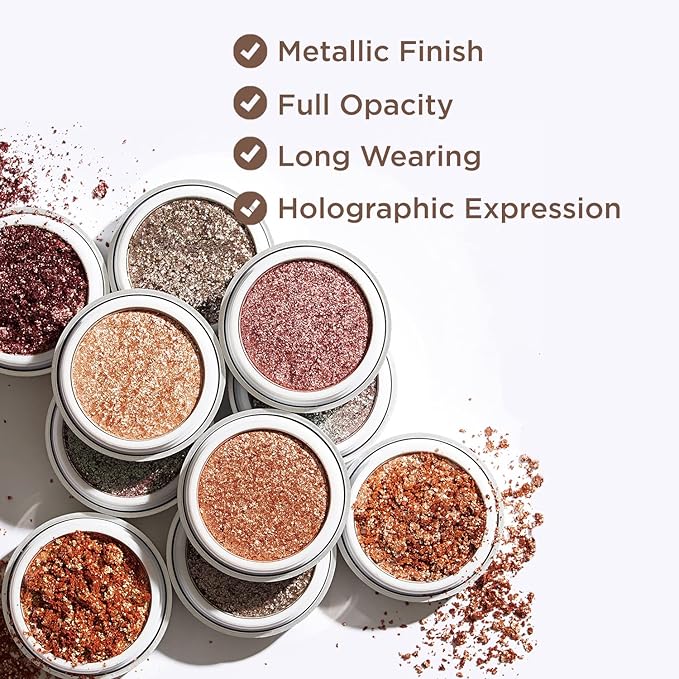 Touch in Sol Metallist Sparkling Foiled Pigment (#4 Sun Aurora) - Diamond and Pearl Powders to Create Holographic Look - Dazzling Sparkles Gorgeous Glitter Eye Shadow