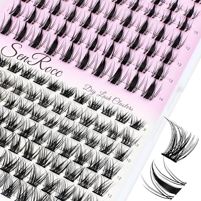 Lash Clusters Wispy Individual Lashes Fairy Lash Clusters 154pcs Eyelash Clusters Manga Eyelash Extensions (QF/Z03-0.07D-8-14)