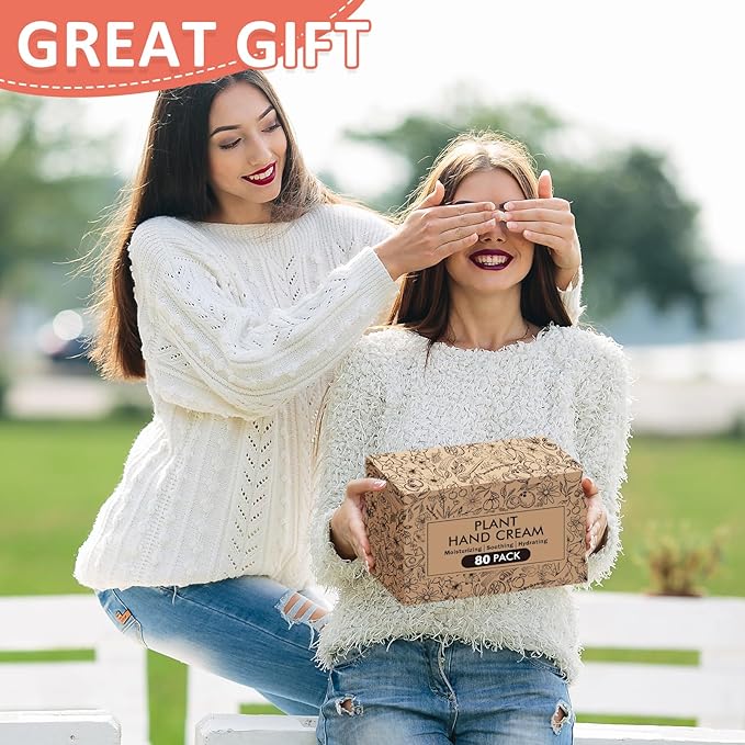 80 Pack Hand Cream Set for Dry Cracked Hands, Bulk Hand Lotion Travel Size for Stocking Stuffers, Mini Hand Cream for Christmas Gifts, Birthday Gifts and Bridal Shower Gifts for Guests