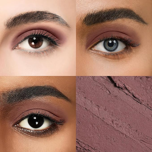 Longwear Cream Eye Shadow Sticks(23 Matte Mushroom), Smudge-Proof, Waterproof Eyeshadow,Silky Formula Matte With Makeup Brush,Dark Red Eyeshadow Stick