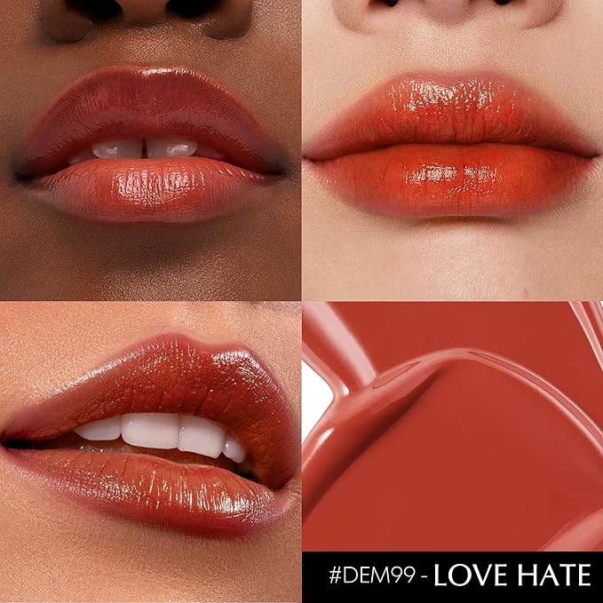 Coral Lipstick for Women Hydrate Glossy Lipstick Moisture Lip Gloss Sheer-Medium Coverage Long Lasting Lipsticks for Dry Lips, DM99 Coral Nude