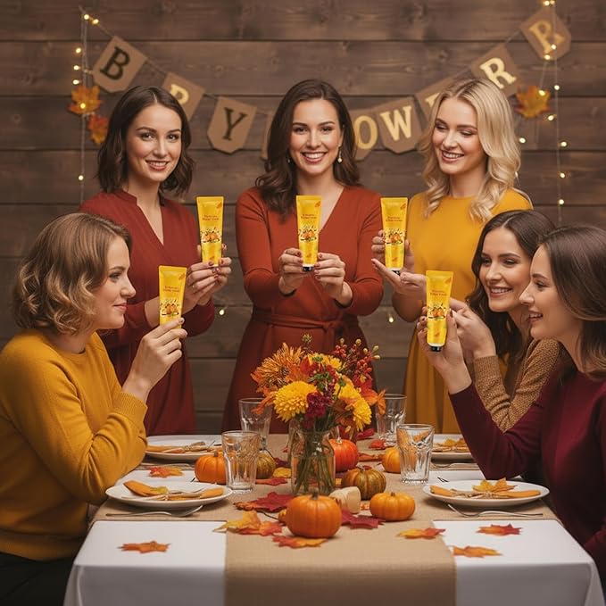 48 Sets Pumpkin Hand Cream Gifts Bulk Fall Thanksgiving Hand Cream Travel Size Lotion Bulk Fall Thanksgiving Party Supplies Favors Pumpkin Holiday Birthday Wedding for Guest