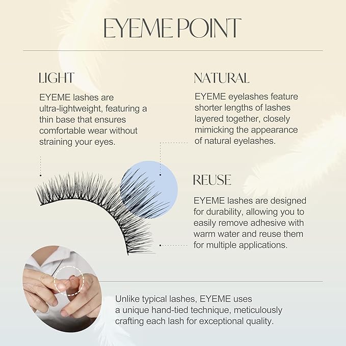 EYEME Eyelash NO.30 – 5 Set Pack, Premium False Eyelashes with Bold Flared Ends, Lightweight Cat Eye Lashes for a Deep & Defined Look, Easy to Apply & Comfortable, K-Beauty
