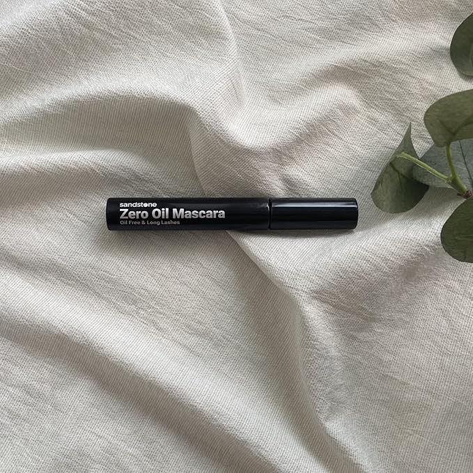 Sandstone Scandinavia Zero Oil Hypoallergenic Mascara Sensitive Eyes - Smudge-Proof, Lengthening and Defining - Fragrance Free, Vegan, Non Toxic - Oil Free and washable