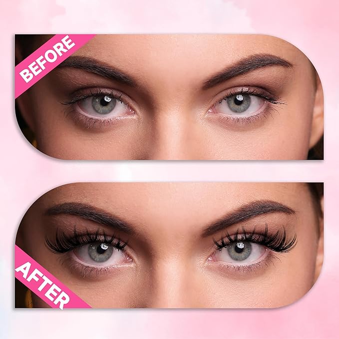 Gmagictobo Lash Clusters Kit Wispy Lash Clusters 168Pcs 8-16mm Volume Lashes Clusters C Curl Natural Individual Lashes Manga Lash Cluster Glue Lash Tweezers