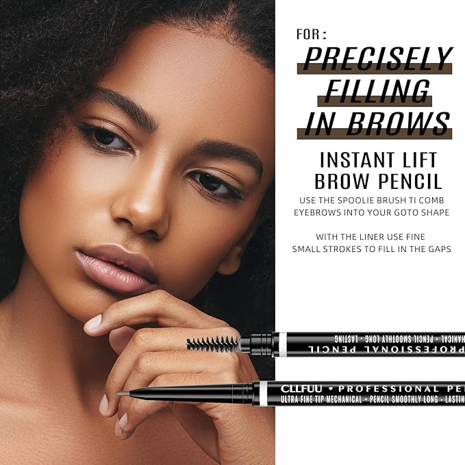 Brow Pencil, 4 Pcs Precision Taupe Eyebrow Pencil Defines,Creates Full,Long Lasting for Perfect Brows, Professional,Natural-Looking Micro Eyebrow Pencils for Women,Eyebrow Color