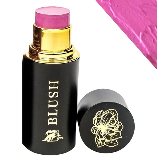 Cream Blush Stick by Phoenix Beauty – 3-in-1 Cheek, Lip & Eye Color | High Pigment, Hydrating Formula with Shea Butter & Hyaluronic Acid | Multi-Use Makeup Stick for Dewy Skin (Lilac, Regular)