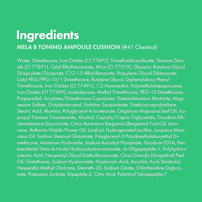 Easydew Mela B Toning Ampoule Cushion - 2-in-1 Korean Skin Care & Face Beauty Makeup - Age-Defying Full Coverage Cushion Foundation with Niacinamide & Hyaluron-Vital C 0.45 oz (#41 Chestnut)