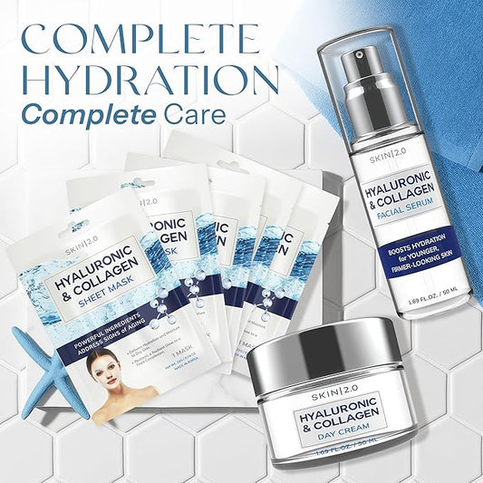 Hyaluronic Acid Regimen - Hydrating, Anti-Aging, Moisture Retention, Firming Skin - Clean Beauty, Natural Ingredients, Cruelty-Free Korean Skin Care for All Skin Types - Set of 3