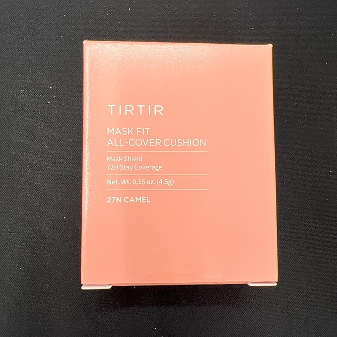 [*Mini Size*] TIRTIR All Cover Pink Cushion | Korean Cushion Foundation, (#27N Camel, 0.15 Fl Oz)