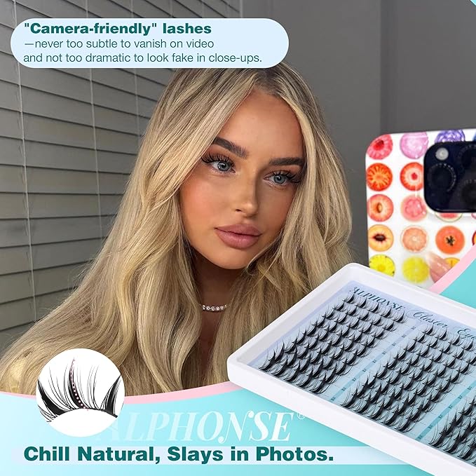 Fairy Lash Clusters Kit Manga Eyelash Clusters Wispy DIY Lash Extension Kit Anime Cluster Lashes 10-16mm Cluster Eyelash Extensions C-Curly Individual Lashes Kit with Bond & Seal, Tweezers by ALPHONSE