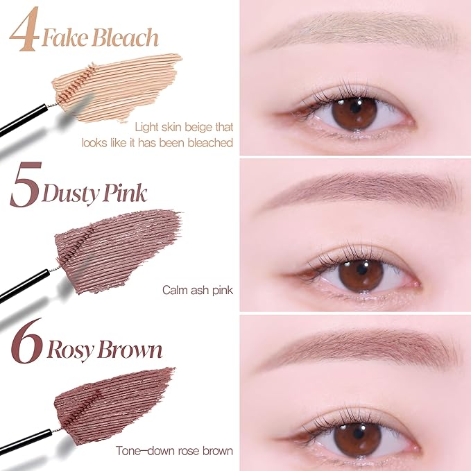 Espoir The Brow Color Fixing Cara #3 Cool Gray 0.1 fl oz | Easy Fixing without Clumping with Skinny Brush | Long Lasting Smudgeproof Eyebrow Mascara | Soft Mood Coloring Tinted Gel | Korean Eye Makeup