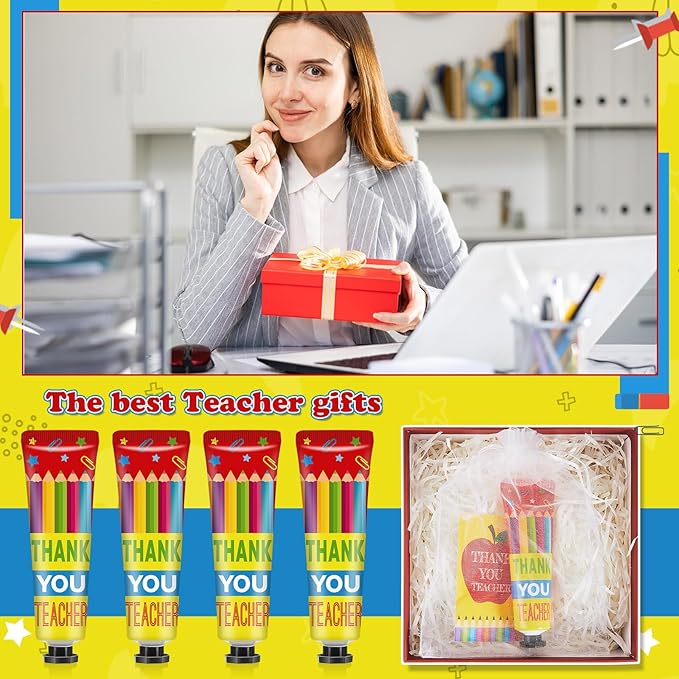 48 Sets Baby Shower Hand Cream Bulk Teacher Gifts Baby Shower Favors Bridal Thank You Hand Cream for Guests Travel Size Lotion with Organza Bags