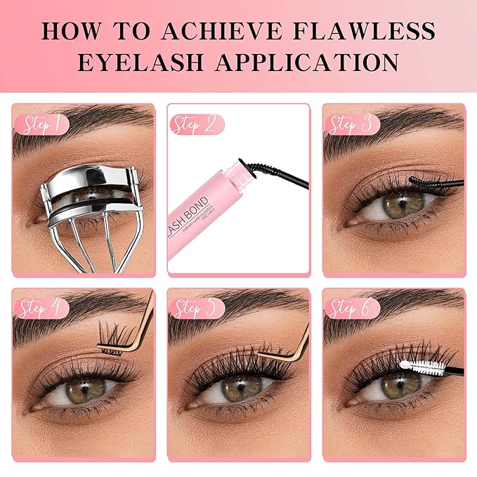 VEYESBEAUTY Lash Bond and Seal Waterproof 2 in 1 Cluster Lash Glue for Eyelash Extensions Long Lasting Strong Hold Individual Eyelash Glue for Self-Application at Home 5ml+5ml