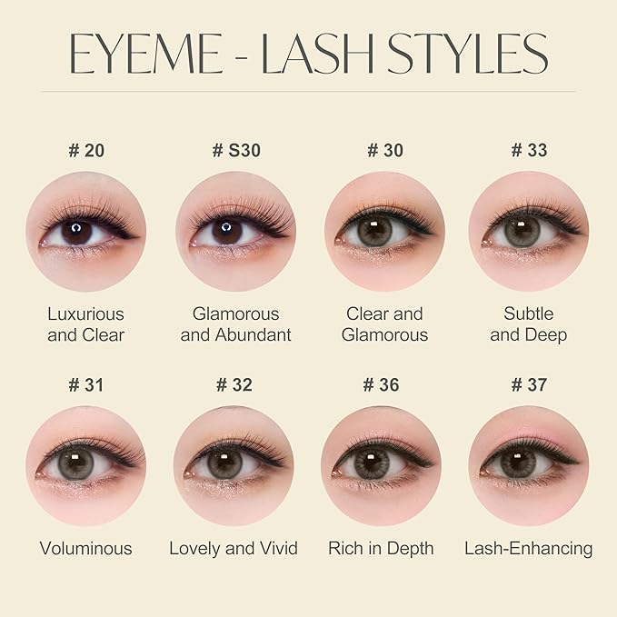 EYEME Eyelash NO.S30 – 5 Set Pack, Flexible Natural False Eyelashes, Wispy Cat Eye Lashes for a Seamless Look, Perfect for Beginners & Everyday Wear, Glue Not Included