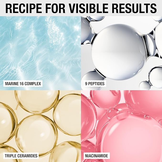 Jeju Island Peptide Barrier Face Serum – Korean Vegan Skincare with 9 Peptides, Ceramides, Hyaluronic Acid, Niacinamide & Marine Complex – Hydrating, Firming & Barrier Support – 1.7 oz