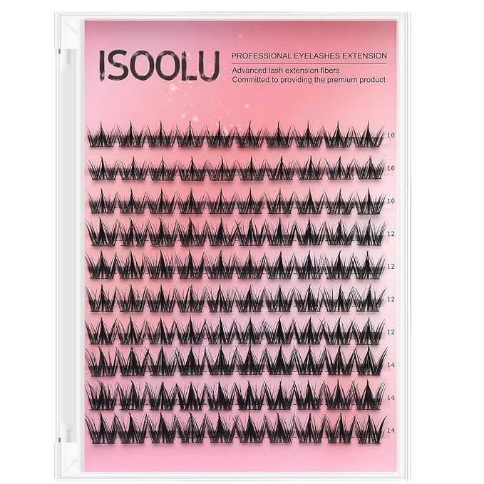 Fairy Lash Clusters Manga Individual Lashes C Curl Wispy Eyelash Clusters WideSpan Eyelash Extension Kit with Lash Bond and Seal Wet-Look Spiky Cluster Lashes (Cutey 240PCS)