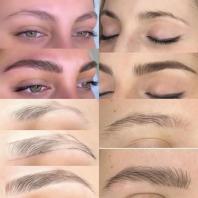 2 Pack Eyebrow Pen, Waterproof Microblading Eyebrow Pencil, 2-in-1 4 Tip Eye Brow Makeup Pen for Women with Precise Curved Brush-Tip Create Natural Hair-Like Brows, Last All-Day (Light Blonde)