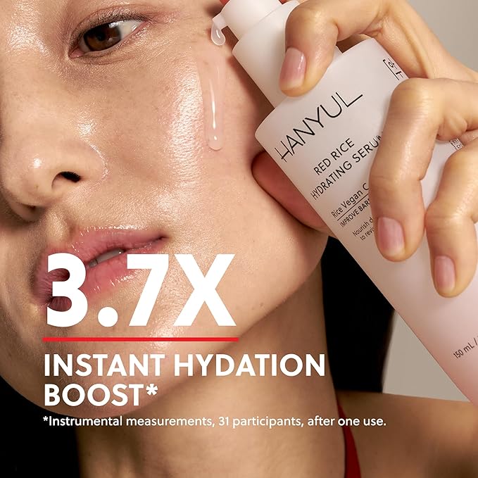 HANYUL Red Rice Hydrating Serum with Vegan Ceramide | Korean Skincare for Deep Hydration, Radiant Skin Glow, Firming & Barrier Support, Slow Aging 5.07 fl. oz.