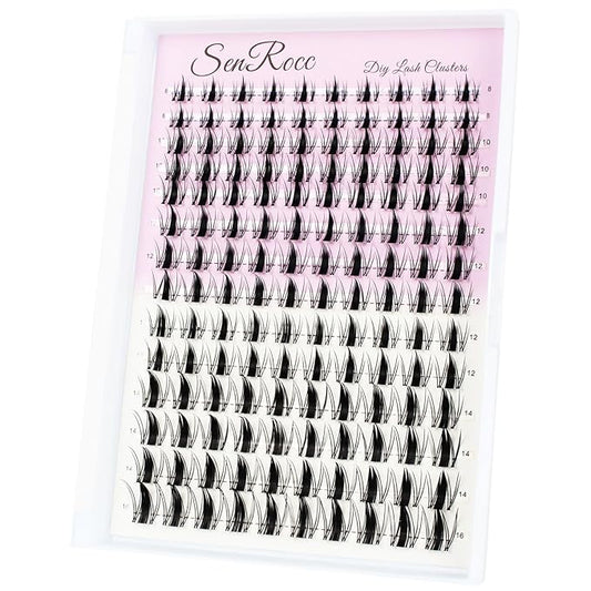 Lash Clusters Fairy Lash Clusters Manga Eyelash Clusters 140pcs Cluster Eyelash Extensions D Curl Individual Lashes 8-16mm Mix Length (QF-0.07D-8-16)