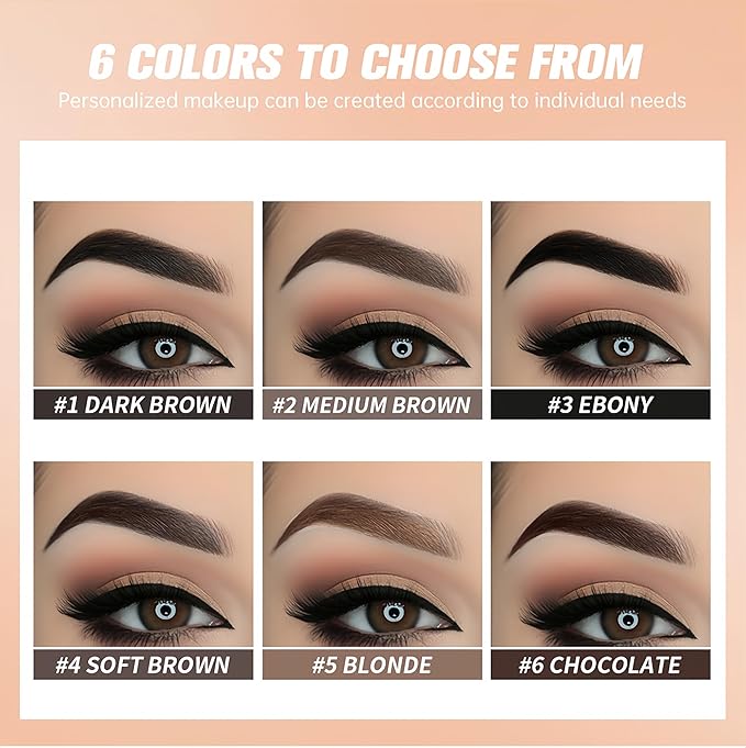 MAEPEOR Eyebrow Pomade 6 Colors Matte Smooth Full-pigmented Brow Pomade Long Lasting Waterproof Natural Brow Gel for All Skin Types and Tones (Matte, 05 Blonde)