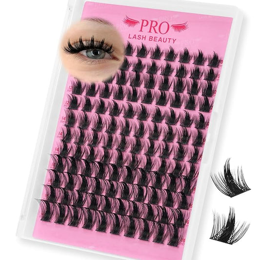PRO LASHBEAUTY Manga Lash Clusters, California Sunset Lash Clusters Eyelash Clusters 10-18 Mixed Cluster Eyelash Extensions Reusable & Comfortable (Sunset, 10-18mix)