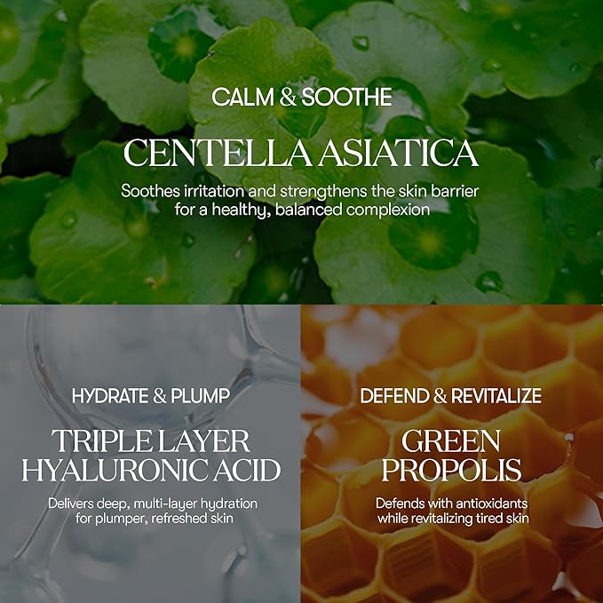 VT COSMETICS CICA Daily Soothing Mask 30 Sheets, Centella Asiatica & Hyaluronic Acid for Moisturizing & Hydrating, Instant Calm & Glow, Skin Softening Facial Mask, Korean Face Mask