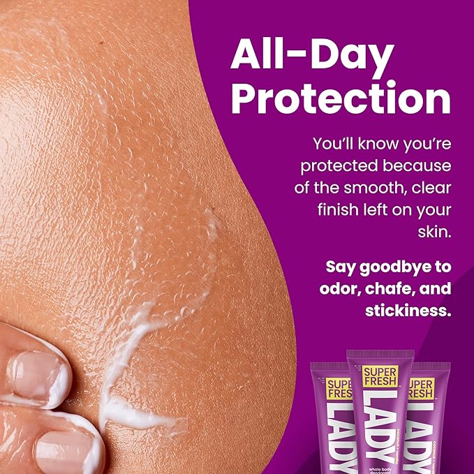 Super Fresh Lady Parts | Full Body & Private Parts Deodorant For Women | INVISIBLE CREAM for Privates, Body & Skinfolds | Stop Odor & Stay Fresh|Aluminum Free Feminine Hygiene | Lightly Scented | 4oz