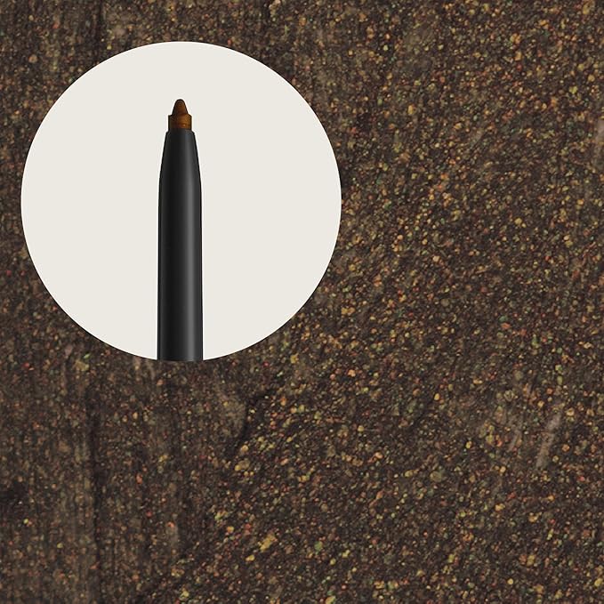 Sandstone Scandinavia Hypoallergenic Waterproof Eyeliner - Fragrance Free Metallic Eye liner - Vegan and Cruelty Free Eye Pencil - Eyeliner Pencil for Sensitive Eyes (Spicy Cinnamon)