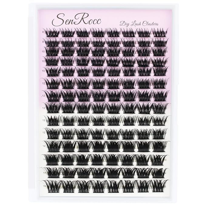 Lash Clusters Wispy Eyelash Clusters 112pcs Cluster Eyelash Extensions D Curl Natural Individual Lashes 8-16mm Mix Length Natural Look Lashes Clusters (Z14-0.07D-8-16)