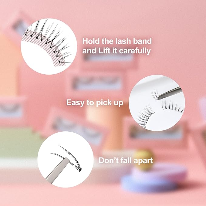 EYEME Cutting Eyelash NO.V32 – 5 Set Pack, Customizable Cluster Lashes with Layered Short & Long Fibers for a Soft, Romantic Look, Lightweight & Flexible, K-Beauty