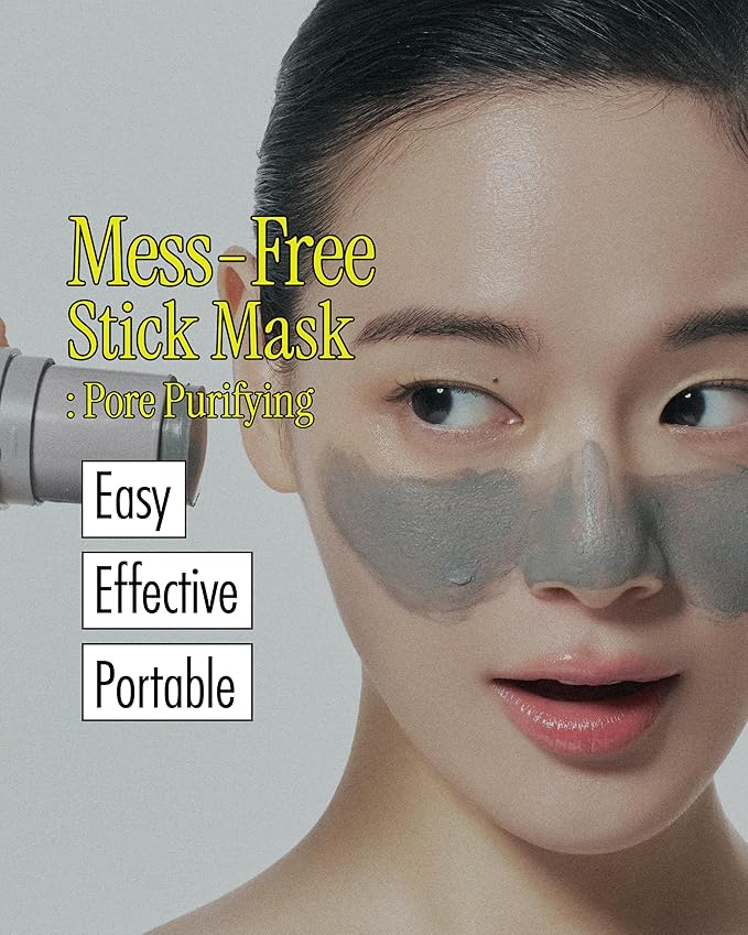 BRMUD Relief Mud Stick Mask | ATEEZ Pick- 3-Minute Pore Mask Skincare w/Boryeong Mud, Tea Tree Oil & PHA – Absorbs Oil, Decongests Pore & Smooths Skin – Korean Clay Stick Mask (1.05 oz)
