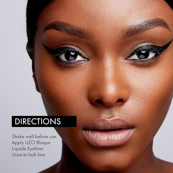 UZO Liquid Eyeliner Waterproof, Precise Felt Tip Eye Liner Pen, High Pigmented Black Liquid Eyeliner, Long Lasting & Smudge-proof, Vegan & Cruelty-free, Satin Finish - Easy Glide & Quick Dry